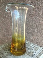 ÜVEGVÁZA-fújt -valószínű cseh-nehéz,1 ,3 kg,25 cm magas