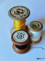 Old wooden spulnis threads 3pcs
