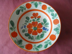 Antik almás-virágos fali tányér