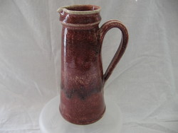 Signed studio ceramic vase with jug and pitcher