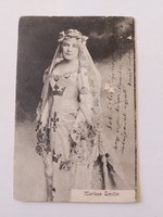 Old postcard photo postcard with brand Emilia actress