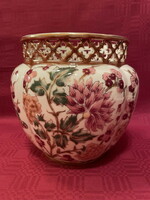 Zsolnay is a large, very richly painted pot