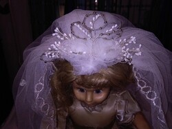 Old wedding veil with headdress