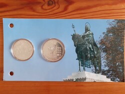 I. István ezüst 50-100 Forint pár 1972. Certifikációval