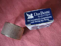 Retro gyűjtői promóciós ezüstözött szalvétagyűrű Reader's Digest