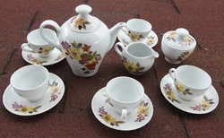 Vintage East German floral pattern coffee set