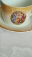 Zsolnay jelenetes  teás csésze  tányérral 1800ft