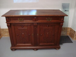 Solid oak antique chest of drawers