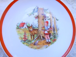 Piroska és a Farkas Kahla porcelán mese  tányér 20 cm