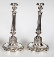 Pair of silver antique Italian candlesticks
