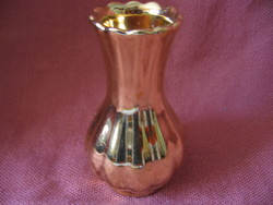Nagyon ritka gyűjtői aranyozott kis Gmundner váza