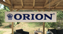 Orion tv rádió - kétoldalas világító reklámtábla (tábla, fénycsöves)