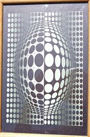 Victor Vasarely (1906-1997): marked in a screen print frame