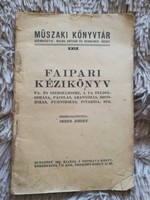 Faipari kézikönyv 1922 Seres József