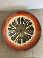 Painted - glazed ceramic wall bowl a19