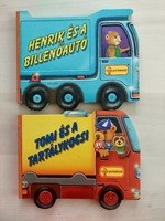 Henrik and the dump truck, Tommy and the tank truck, retro hardcover storybook, flipper