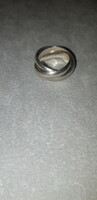 Három egybekapcsolt ezüst karikagyűrű - 57- es méretű