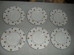 Retro flirt by r & b jug patterned small plates 6 pcs