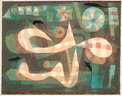 Paul klee - barbed wire with mice - reprint canvas reprint