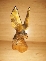 Retro carved wooden eagle bird 21 cm high