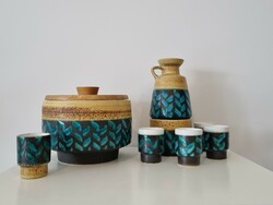 Dümler & Breiden ceramic set (22 pieces), rare studio work from the 70s