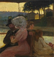 Henri-Edmond cross - on the river - reprinted canvas reprint