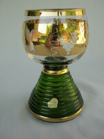 Retro ... Musical Viennese glass chalice wine glass with swiss reuge music structure