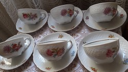 Bavaria, beautiful floral tea cups with placemat