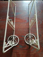 Retro wrought iron ornate small shelf rack for sale can be placed in a pair of 3 shelves