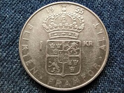 Svédország VI. Gusztáv Adolf (1950-1973) .400 ezüst 1 Korona 1955 TS (id63029)