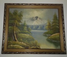 Austrian painter: Weber, mountain region i. Oil, canvas.