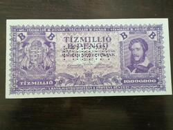 Tízmillió B-Pengő 1946 Hajtatlan aUNC MINTA bankjegy