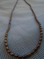 100% Natural real pearl women's necklace collier 42 cm long small grain of rice multicolor