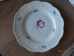 Herend tertia Viennese rose pattern small plate, coffee or tea coaster