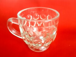 Antique, retro glass glass with ears