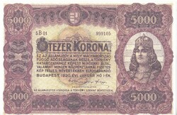 Magyarország 5000 korona REPLIKA 1920 UNC