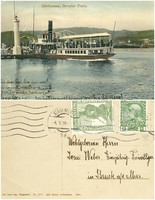 Régi képeslap - Wörthersee, Dampter Thalia 1909