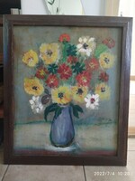 Antik festmény eladó! Virágcsokor