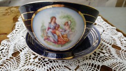 Jugendstil Altwien tea cup decorated with antique angels