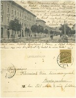 Régi képeslap - Kolozsvár Ferenc József út 1905