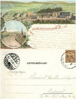Old postcard - Piliscsaba military