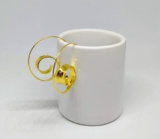 Spiral hoop golden earrings