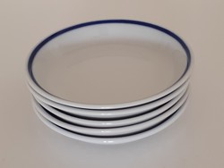 Old Zsolnay porcelain blue striped small bowl 5 pcs