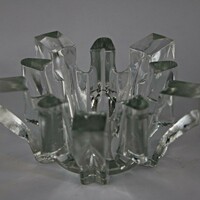 Candle-shaped and heat-retaining geometric massive glass 80 ths