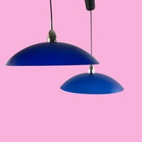 Bonalux vintage cobalt blue glass ceiling lamp -70 ths-