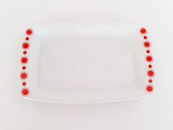 Retro 24 cm Alföldi porcelain centrum varia red patterned serving tray