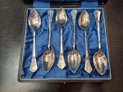 Antique silver teaspoon set