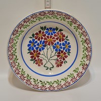 Austrian Wilhelmsburg flower bouquet pattern hard ceramic wall plate (2266)