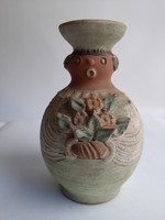 Ceramic vase by Ilona Kiss roóz - marked