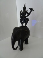 Antique bronze oriental warrior elephant.